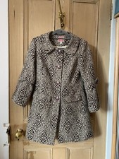 Vintage Avoca Ireland Wool Blend Coat Uk 10 Stunning Design And Statement Button