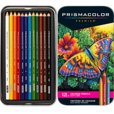 NEW 12x Prismacolor Premier Colour Coloured Pencils Tin Soft Core Professional A