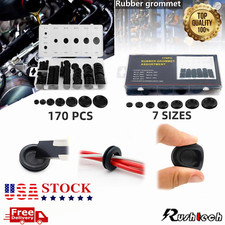 170 Rubber Grommet Firewall Hole Plug Electrical Wiring Gasket Assortment Kit Us