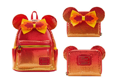 Loungefly Disney Fall Minnie Mouse Sequin Ombre Mini 