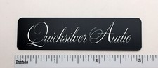 Quicksilver Audio Custom Amplifier Aluminum Logo Name Plate Badge