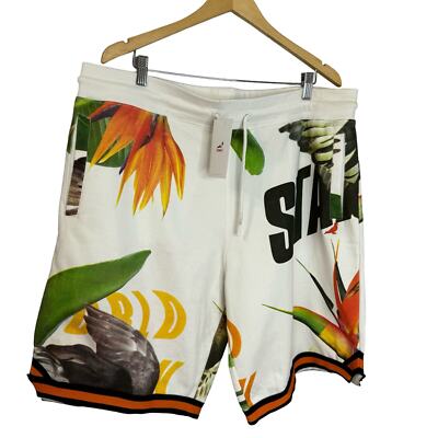 Staple Pigeon Men's Sweatshorts Hawaiian Flower Multicolor XXXL