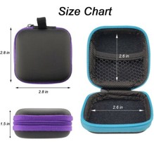 1 Square Earbud Case Portable EVA Carrying Case
