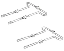 (2) F&R ORIGINAL LOWRIDER 20" Bicycle 3/Cage Double Twisted Bumper Chrome 12"