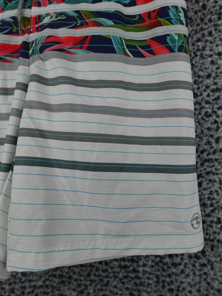 Ocean Current Men's Board Shorts Swim Trunks Stretch Tropical Black Size Med - Image 4 of 4