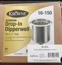 Krowne 16-150 Royal Series Stainless Steel Drop-In Dipperwell Sink