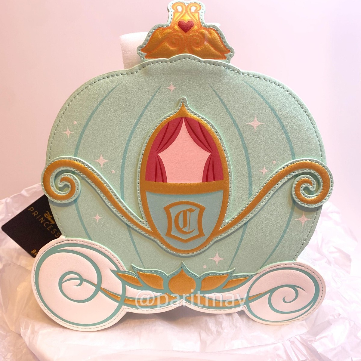 Loungefly Disney Cinderella Reversible Pumpkin Carriage Crossbody