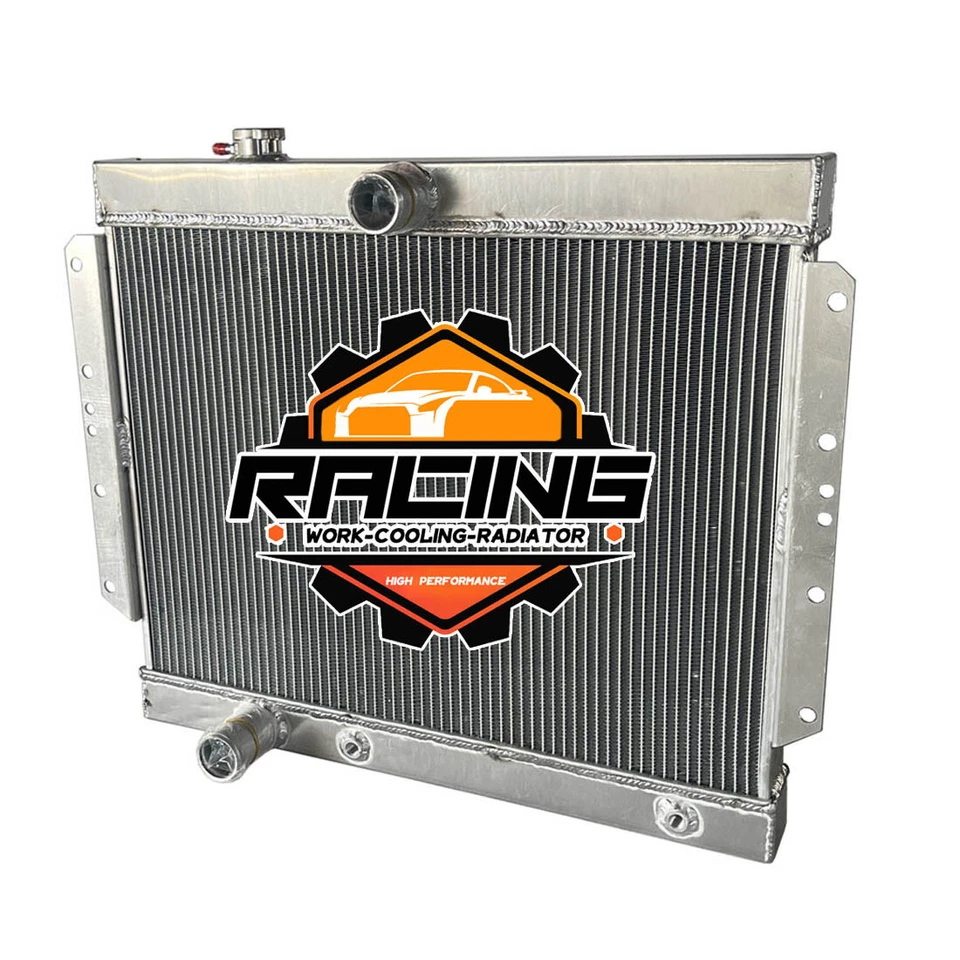 Radiador completo de aluminio AT para Cadillac DeVille Eldorado 1959-1960 6,4 L V8 2 filas Foto 2 de 4