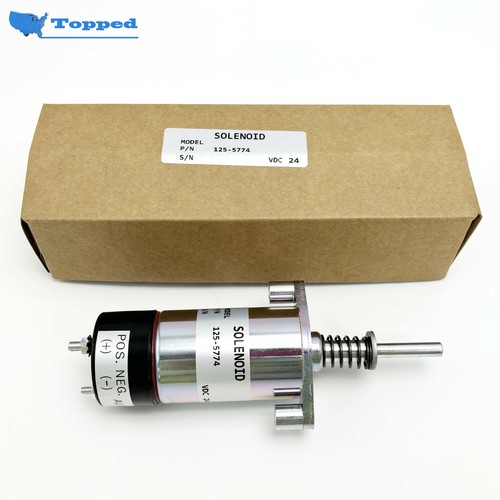 24V Fuel Shutoff Solenoid 1255774 for Caterpillar Cat 3306 3304 3406