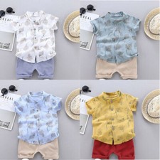 Kids Clothes Fashion Summer Infant Suits Casual Clothes Top Shorts Clothing Set