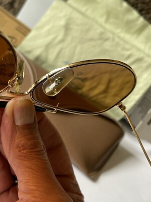 RAY-BAN FLASH B&L U.S.A 58-14 W1663 VXAS BROWN B15 AVIATOR VINTAGE