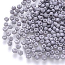 3MM Light Steel 8/0 Glass Seed Beads S036-09 