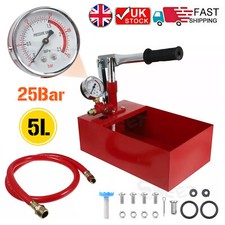 25KG Manual Water Pipe Line Leakage Tester Pressure Test Pump Heating System 5L