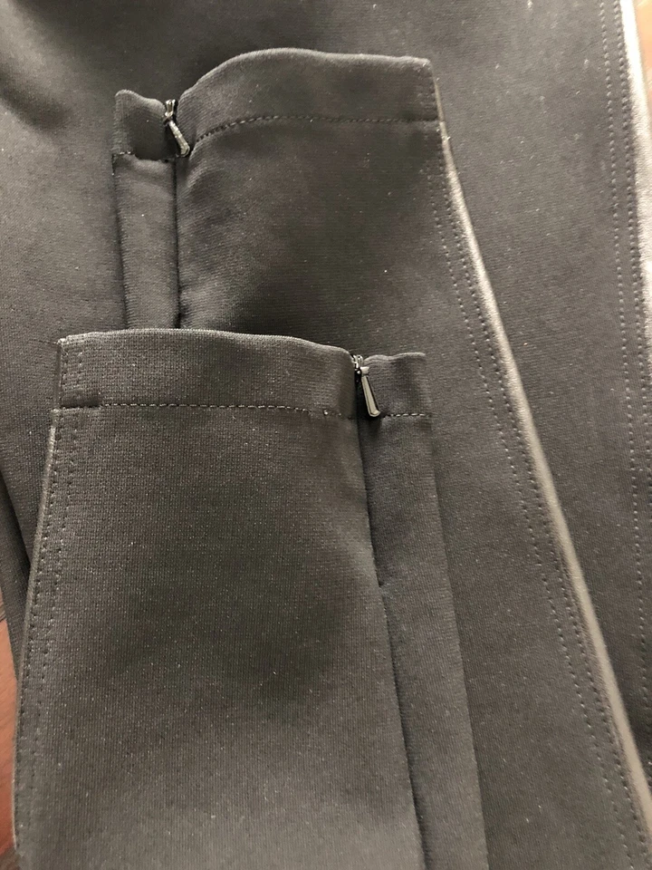 BURBERRY LONDON Leather Side Stripe Panel Skinny pants Black US 14 UK 16 - Image 3 of 4