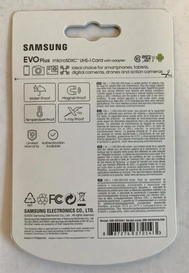 NEW Samsung MB-MC64H EVO Plus 64GB microSDXC UHS-I Memory Card with SD Adapter - Image 2 of 2