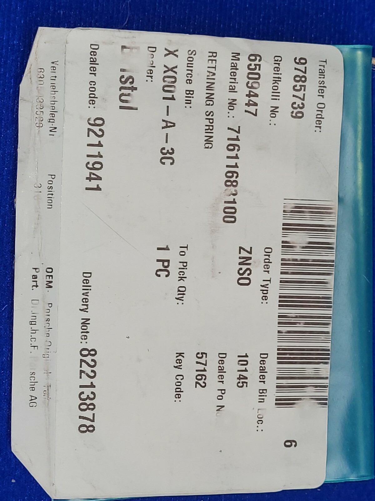 Clutch Release Bearing Retaining Spring Porsche 356 eBay