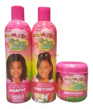 African Pride Dream Kids Olive Miracle Detangling Moisturizing Shampoo & Gel Kit
