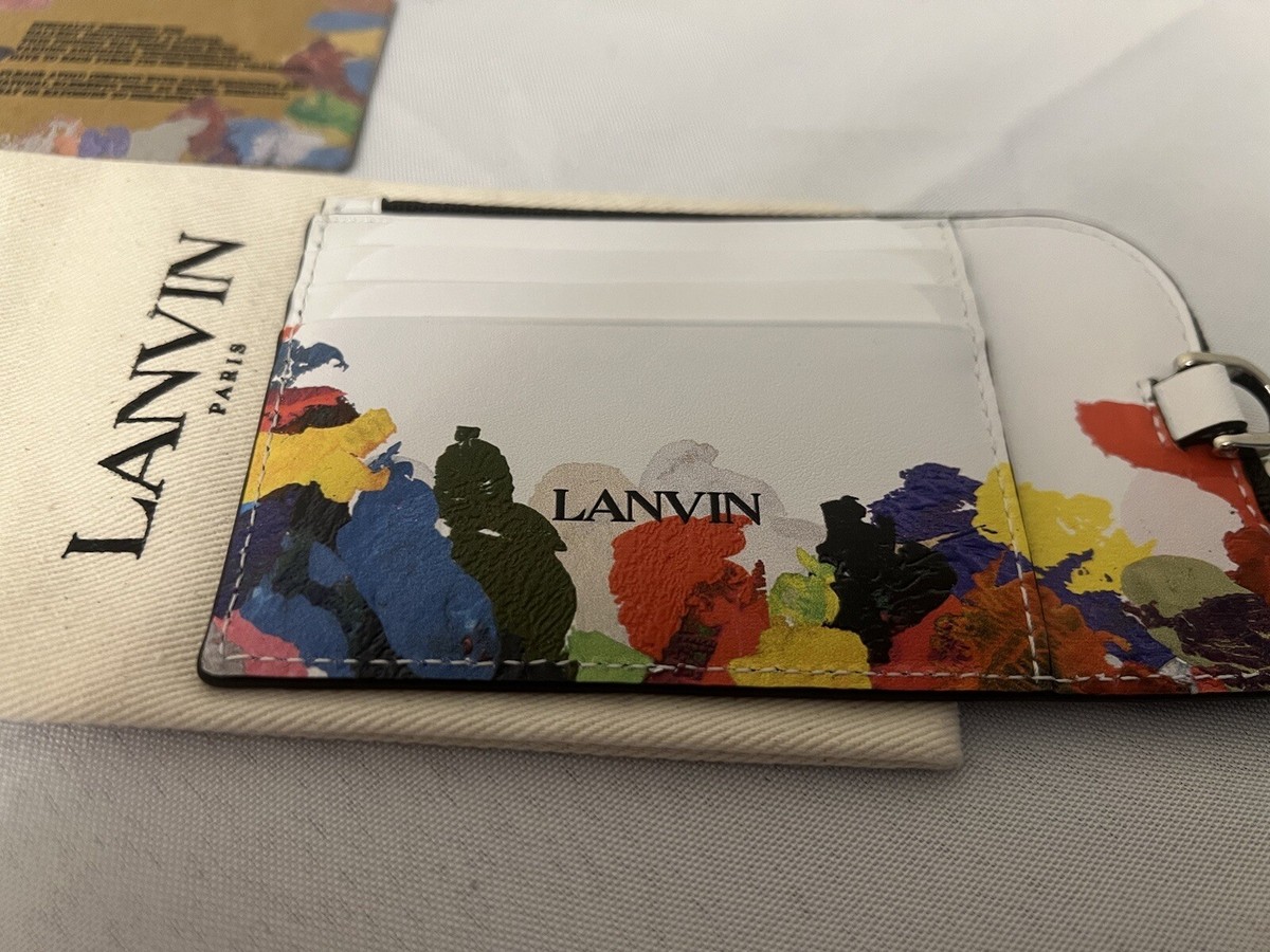 Lanvin x Gallery Dept. Card Holder Lanyard Paint Splattered Logo
