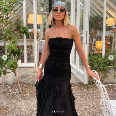 ZARA BNWT 2023 BLACK DRAPED STRAPLESS DRESS ASYMMETRIC HEM