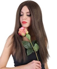 Adult Women Brown Witch Straight Long Wig Halloween Cosplay Party Hair HW-228A