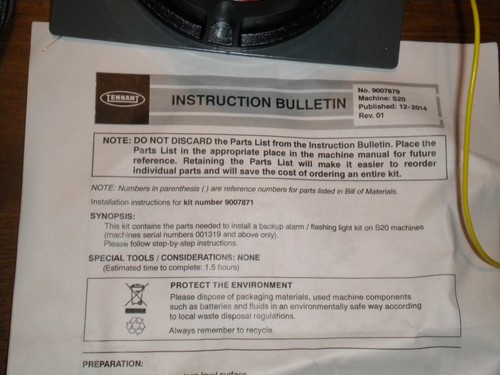 Tennant back up alarm kit never installed take a L@@@K - Picture 4 of 9