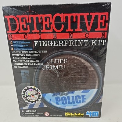 Detective Science Fingerprint Kit Forensic Crime Science Kidz Labs 8+ Sealed