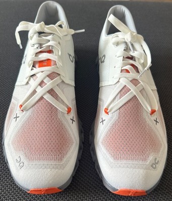 On Cloud X Herren Laufschuhe Weiß,Orange und Grau Mesh EU 47.5 Sneaker