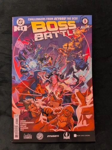 DC KO BOSS BATTLE #1 CAMPBELL VARIANT SUPERMAN VAMPIRELLA RED SONJA SUBZERO