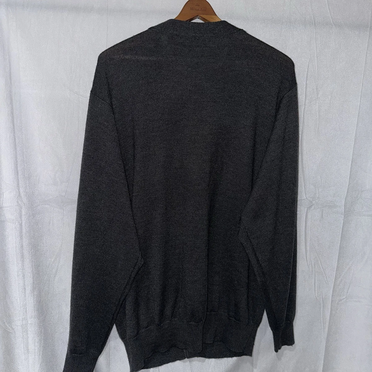 Cárdigan de Colección Neiman Marcus Merino Mezcla de Cachemira Seda Gris para Hombre XL