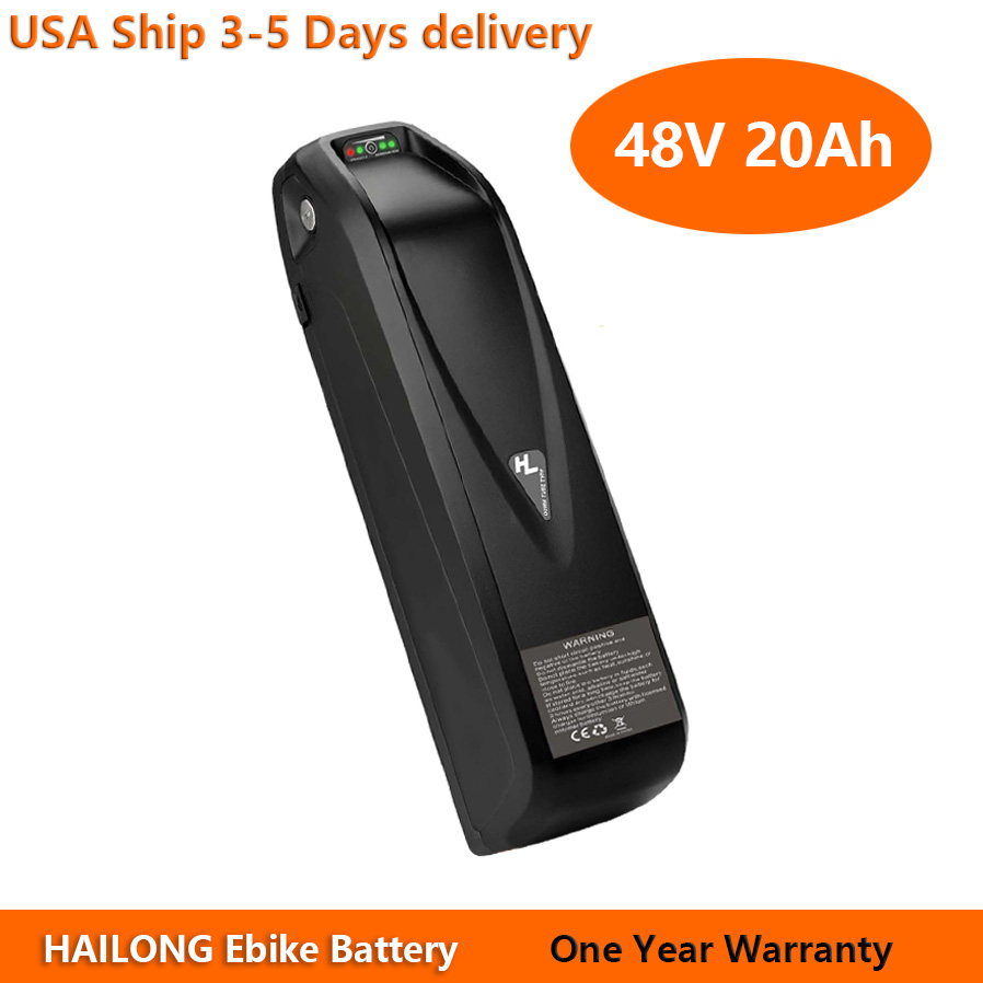 48V Hailong Lithium Ebike Battery 48V 20Ah Electric Bike Battery 100W-1500W BMS