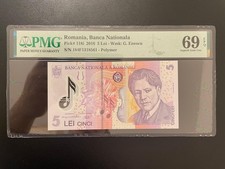 Romania 5 lei 2018 pick 118i pmg 69