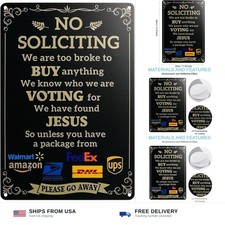 No Soliciting Sign for House Front Door Funny No Soliciting Signs for Home Se...