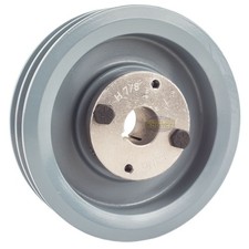 Cast Iron 5.5" Dual Groove Pulley Belt A Section 4L with 7/8" Sheave Bushing