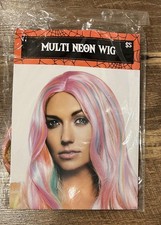 Womens Halloween Short Bob Costume Hair Wig Pastel Pink New Free Shipping