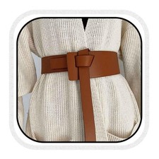 Wide Leather Belt Black Statement Waist Belts Fashion for Women Brown