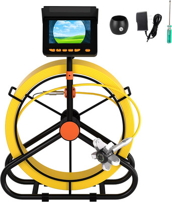 50Ft Waterproof Sewer Camera with 6 Lights & 4.3'' Screen for Pipe Inspection