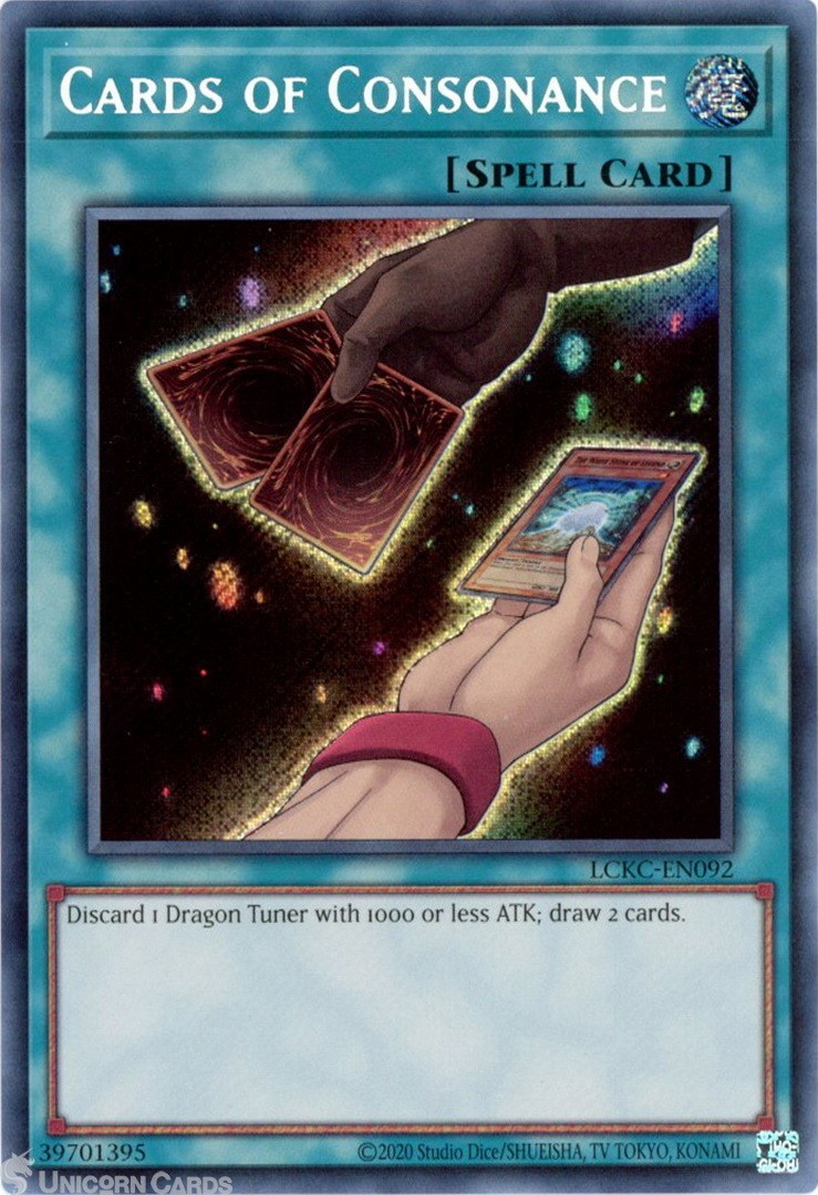 LCKC-EN092 Cards of Consonance : Secret Rare UNL Edition Mint YuGiOh Card