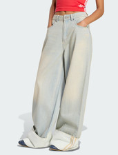 adidas Originals Vintage Wide Leg Jeans Women's Casual Pants Lifestyle KW4517