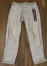 Abercrombie Fitch Mens Size Medium Gray Sweatpants Logo Y2K Vintage Spellout