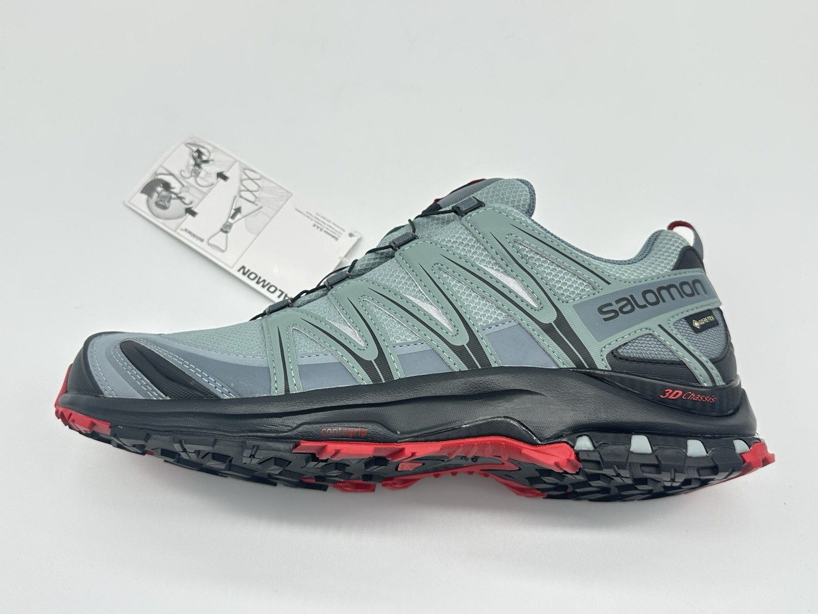 Scarpe da trail running Salomon XA Pro 3D GTX da uomo taglia 11 piombo nero ciliegia 407894