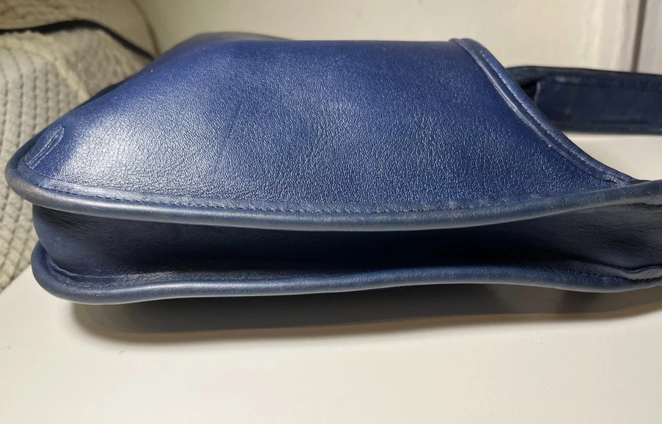 Bolso de Hombro Coach 9020 Ergo Vintage en Azul Verdadero Hecho en EE. UU. en '97 - Cuero Foto 4 de 4