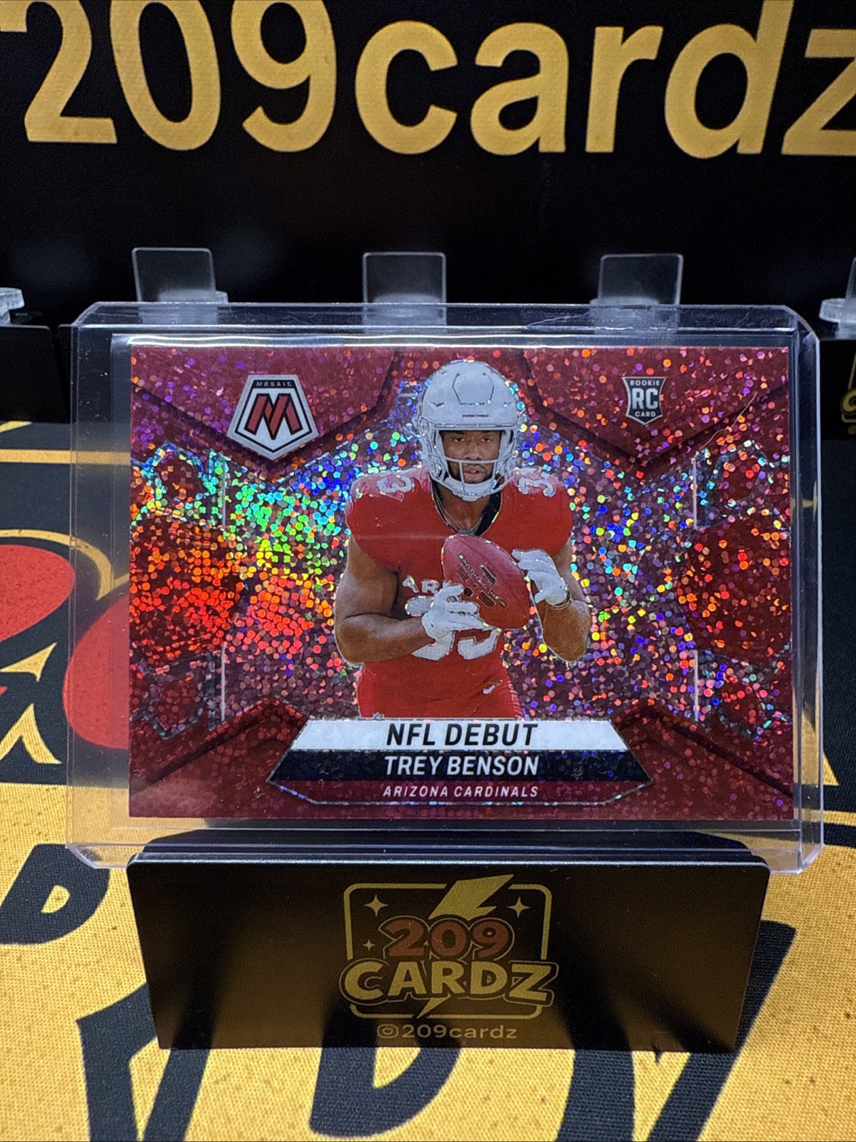 2024 Panini Mosaic - NFL Debut Trey Benson #277 Red Sparkle Prizm (RC) SP