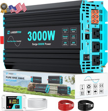 3000 Watt Pure Sine Wave Inverter 12V DC to 120V AC for RV Truck Solar Hom...