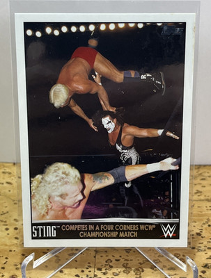 Sting-2015 Topps WWE Wrestling card-Sting Tribute, #32 of 40, 4 Corners, WCW,AEW