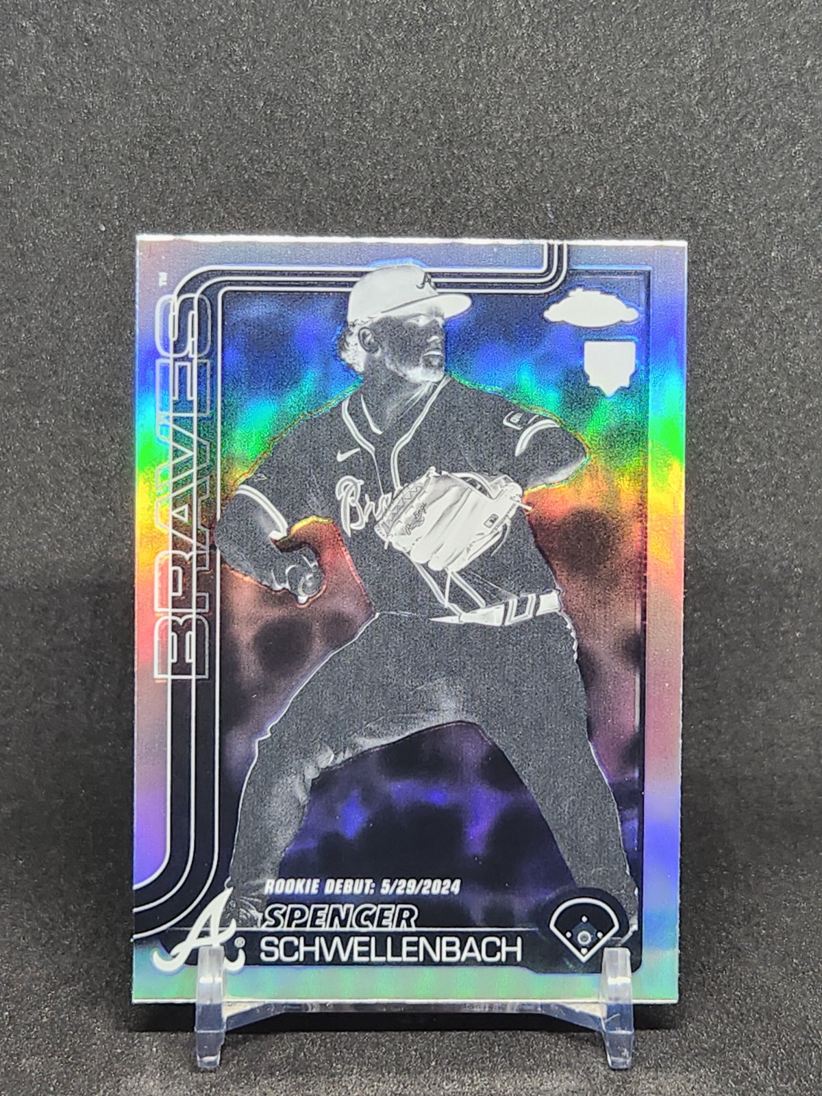2025 Topps Chrome Update - #USC132 Spencer Schwellenbach RC Negative Refractor