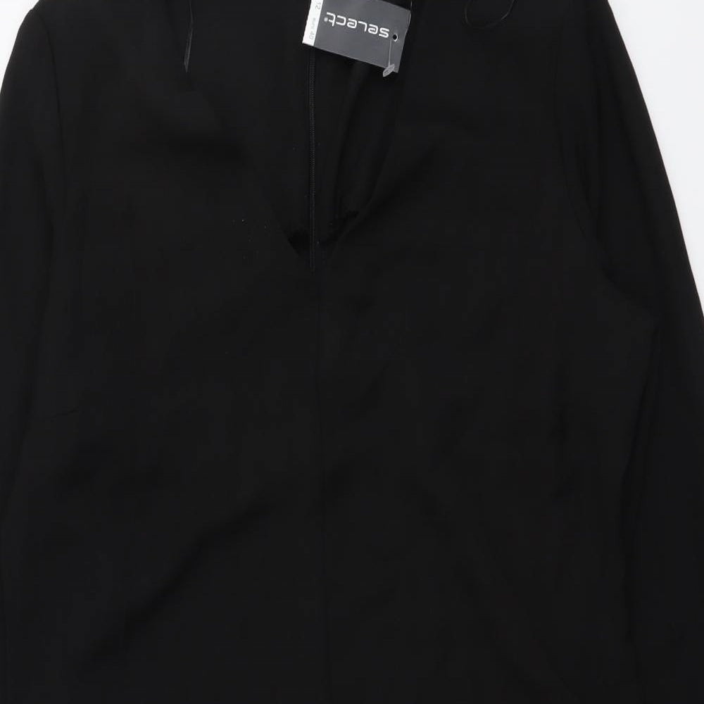 Selected Womens Playsuit One-Piece Size 12 UK '' Black Long Sleeve image 4