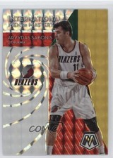 2019 Mosaic International Men of Mastery Silver Prizm Arvydas Sabonis HOF 00ma