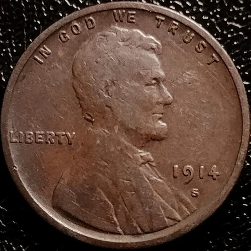 1914 S Lincoln Wheat Cent - Fine - 1C
