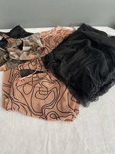 Pretty Little Thing  LOT OF 2  Women's Ruched Dress + 1 Nude Mesh Body Suit S 6