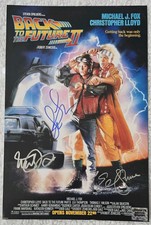 Back To The Future 2 Michael J Fox 2 Signed 12X18 Poster Official Pix